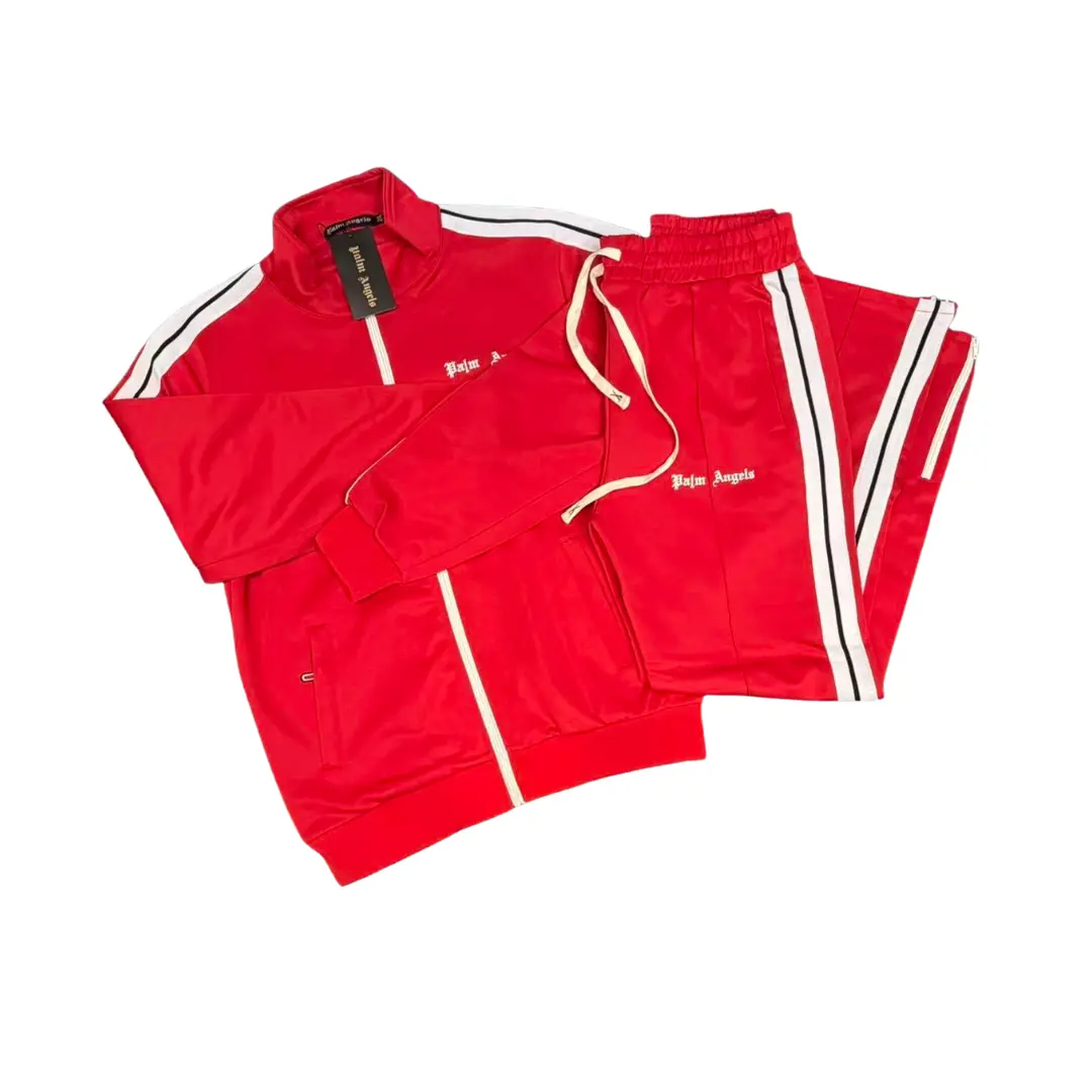 Deluxeside-96-1 Palm Angels Zipped Tracksuit Red - Image 1
