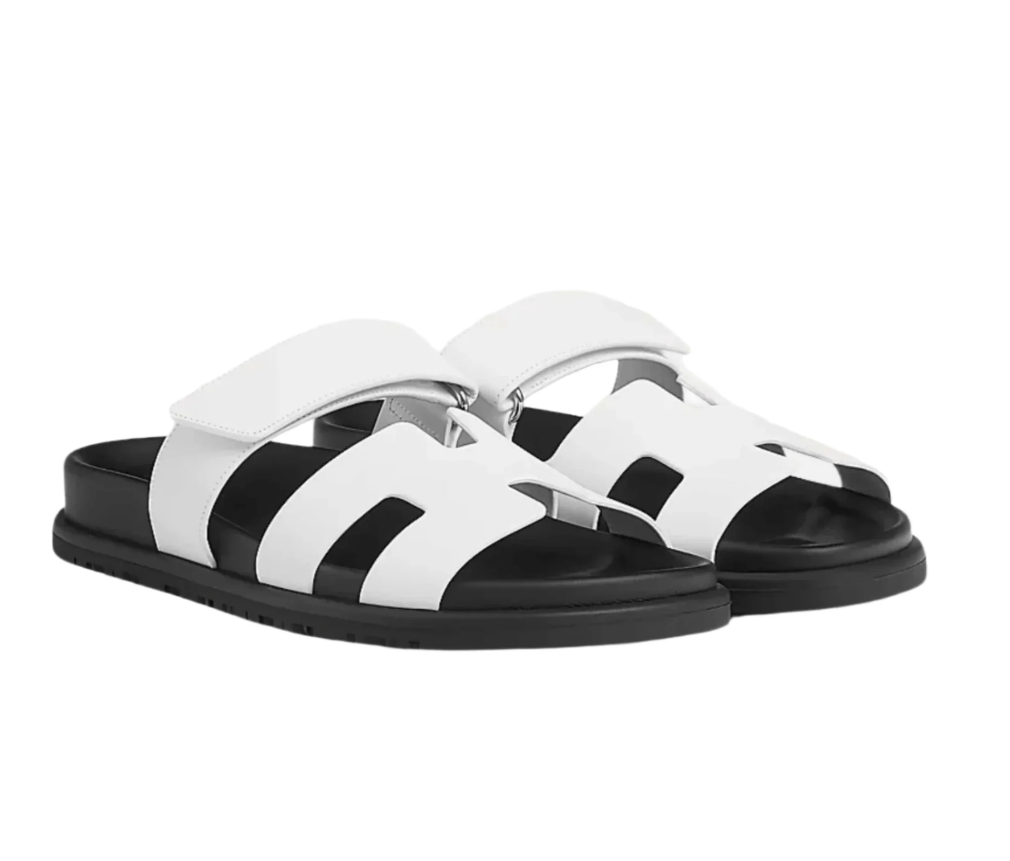 Hermes_chypre_white_wmns Hermès Chypre White Sandal - Image 1
