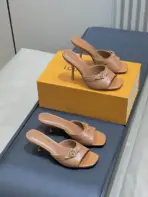 LV Frame Mules Brown - Image 2
