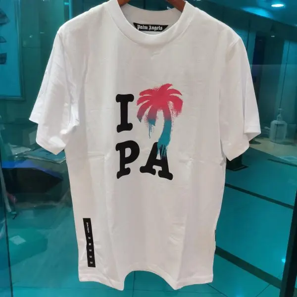 TSHP2075-1-600x600-1 Palm Angels I Love PA Classic T-Shirt White - Image 1