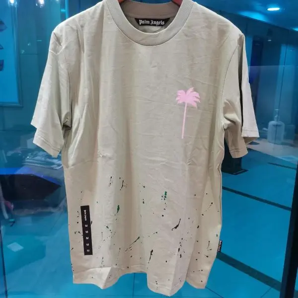 TSHP2076-2-600x600-1 Palm Angels Painted Pxp T-shirt Grey - Image 1