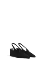 Alaïa Clogs Wedge Slingbacks Patent Calfskin Full Black - Image 2