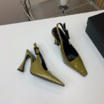 YSL Dune Slingback Pumps Olive - Image 2