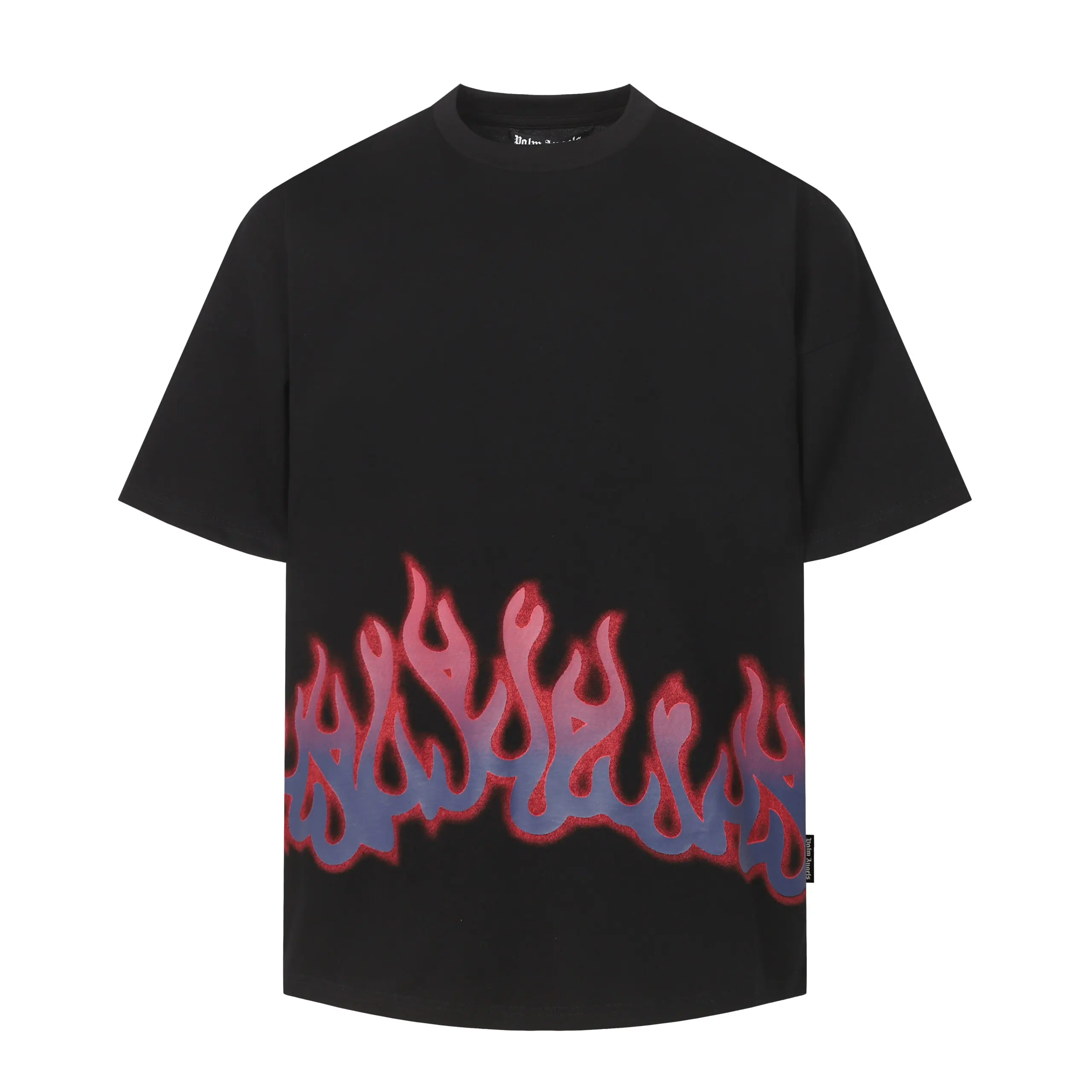 aa23e0f5-scaled Palm Angels Flames Over T Shirt Black - Image 1