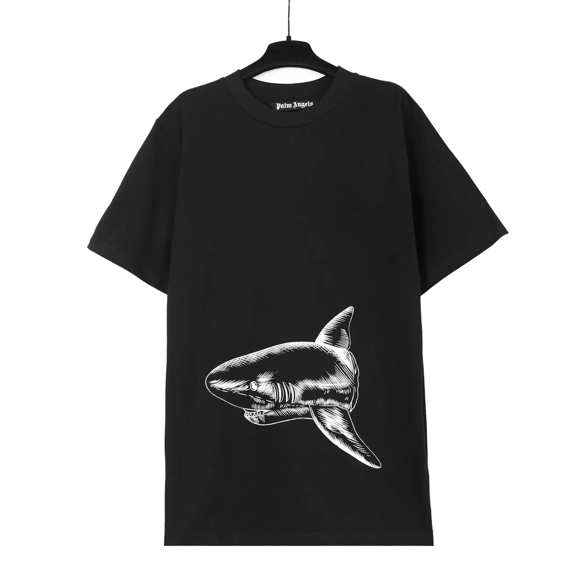 aeeee8bc (1) Palm Angels Shark T-shirt Black - Image 1