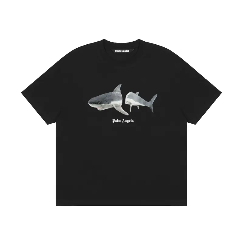 bef51c7a Palm Angels Shark T-Shirts Black - Image 1