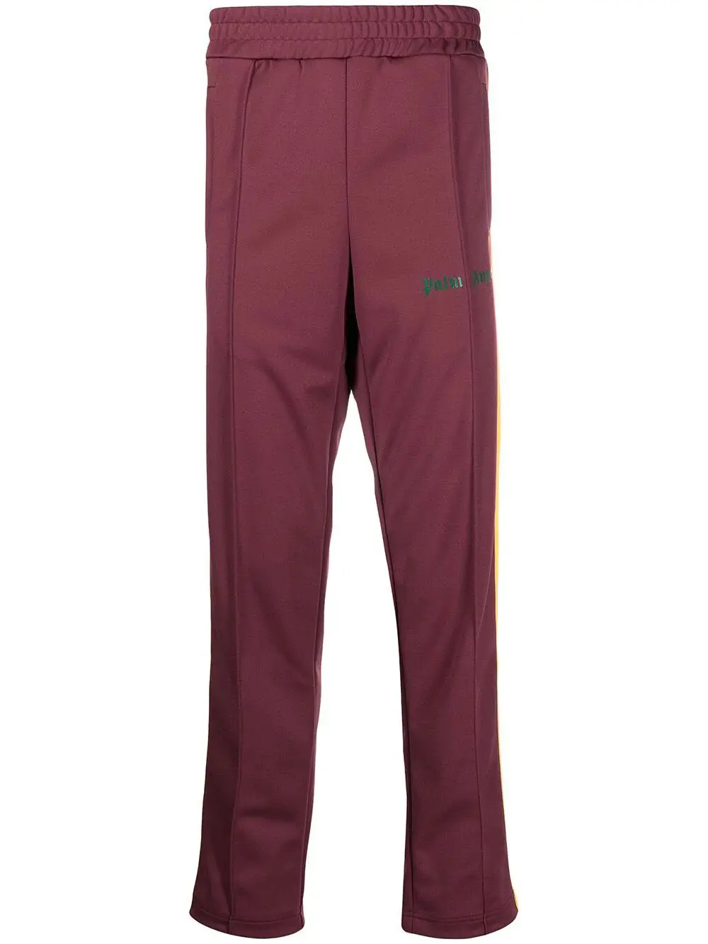 burgundy-yellow-green Palm Angels College Track Pants Burgundy - Image 1