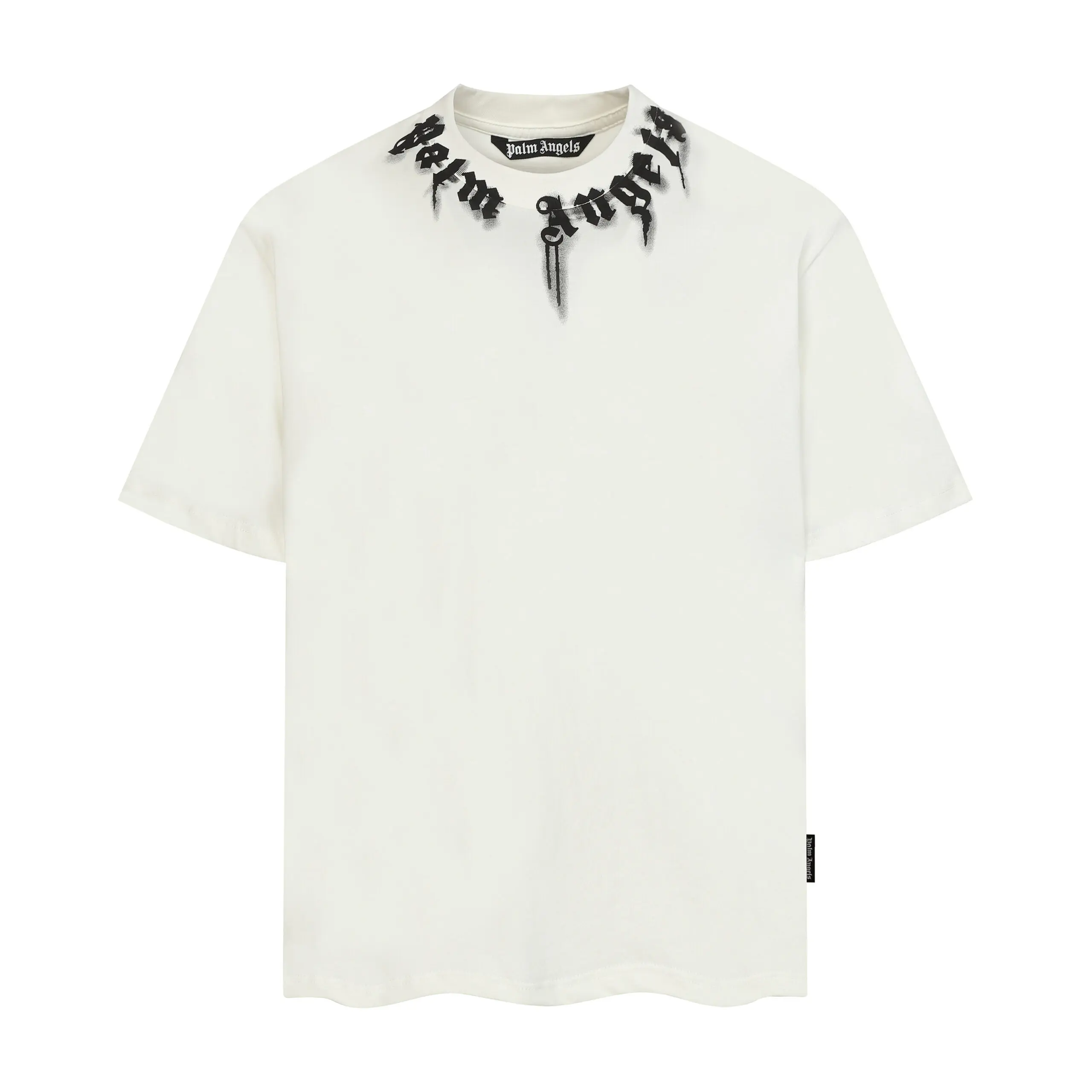 cbb134fb-scaled Palm Angels White Neck Logo T Shirt - Image 1