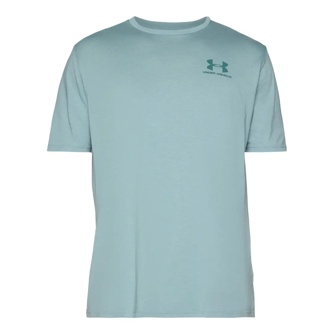 dd-19-2 Under Armour SPORTSTYLE T Shirt Basic Serpentine/Jasper Blue - Image 1
