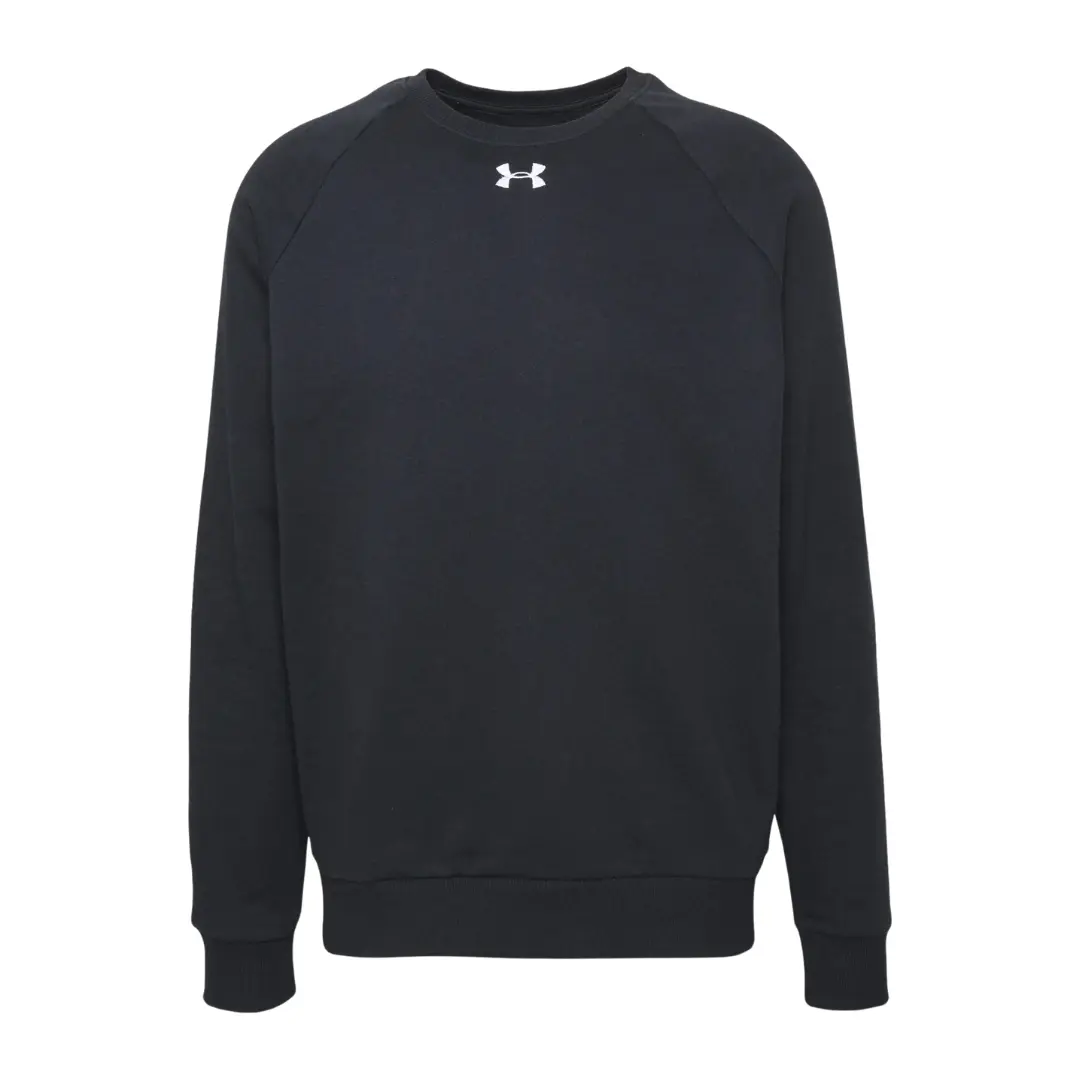 dd-37-2 Under Armour RIVAL FLEECE Sweatshirt Black/White - Image 1
