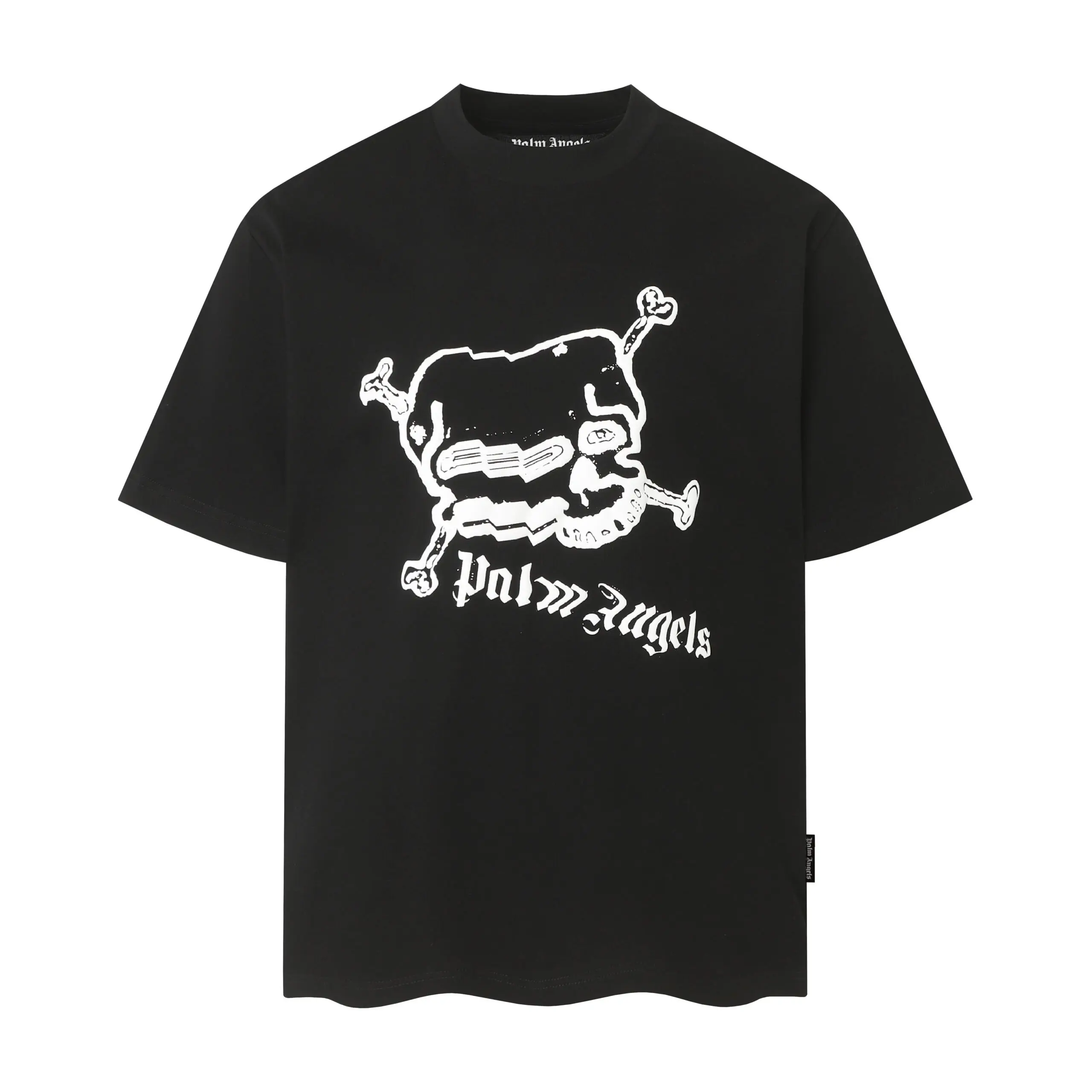 f1841fc4-scaled Palm Angels Slim Fit T-Shirt Black With Skull Monogram - Image 1