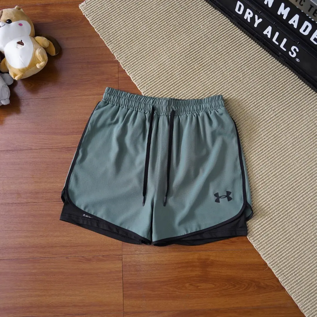 i1713004920_2879_4 Under Armour 2-in-1 Shorts Gray & Black - Image 1
