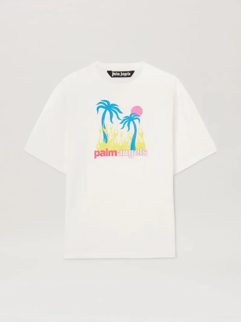 palm-angels-burning-oasi-t-shirt_25369650_57156572_800 Palm Angels Burning Oasi T-shirt WHITE - Image 1