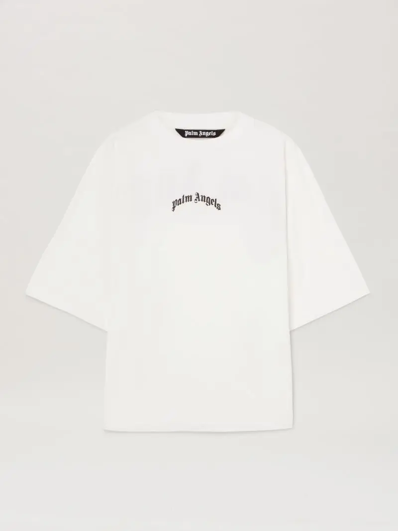 palm-angels-curved-logo-oversize-t-shirt_25368956_56270894_800 Palm Angels Curved logo Oversize T-Shirt White - Image 1