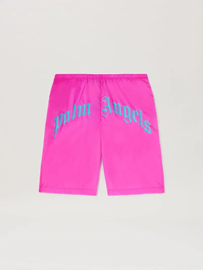 palm-angels-curved-logo-swim-shorts_25369679_57156806_800 Palm Angels Curved Logo Swim Shorts FUCHSIA - Image 1