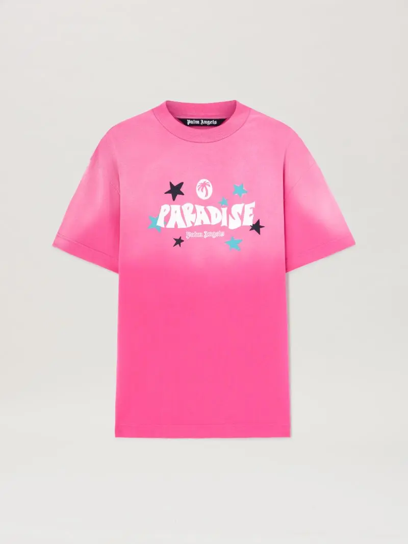 palm-angels-paradise-t_25368969_56270988_800 Palm Angels Paradise Print T-Shirt 3203 FUCHSIA - Image 1