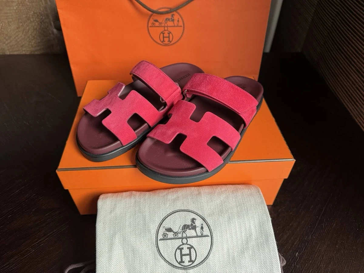 shopping Hermès Chypre Red Sandal - Image 1