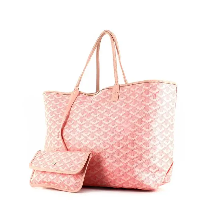 00pp-goyard-saint-louis-handbag-in-pink-monogram-canvas-and-pink-leather Goyard Saint Louis PM Pink Tote Bag - Image 1