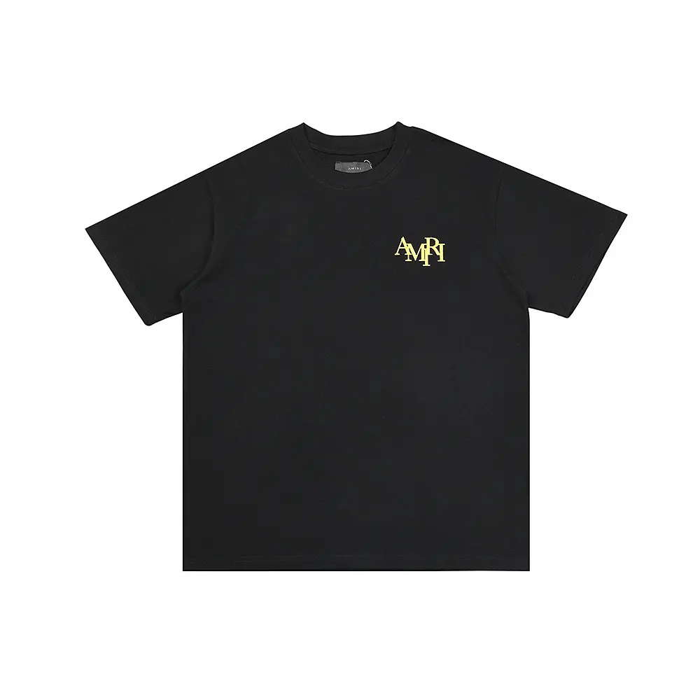 1081c4fa Amiri T Shirt Black With Yellow Logo - Image 1