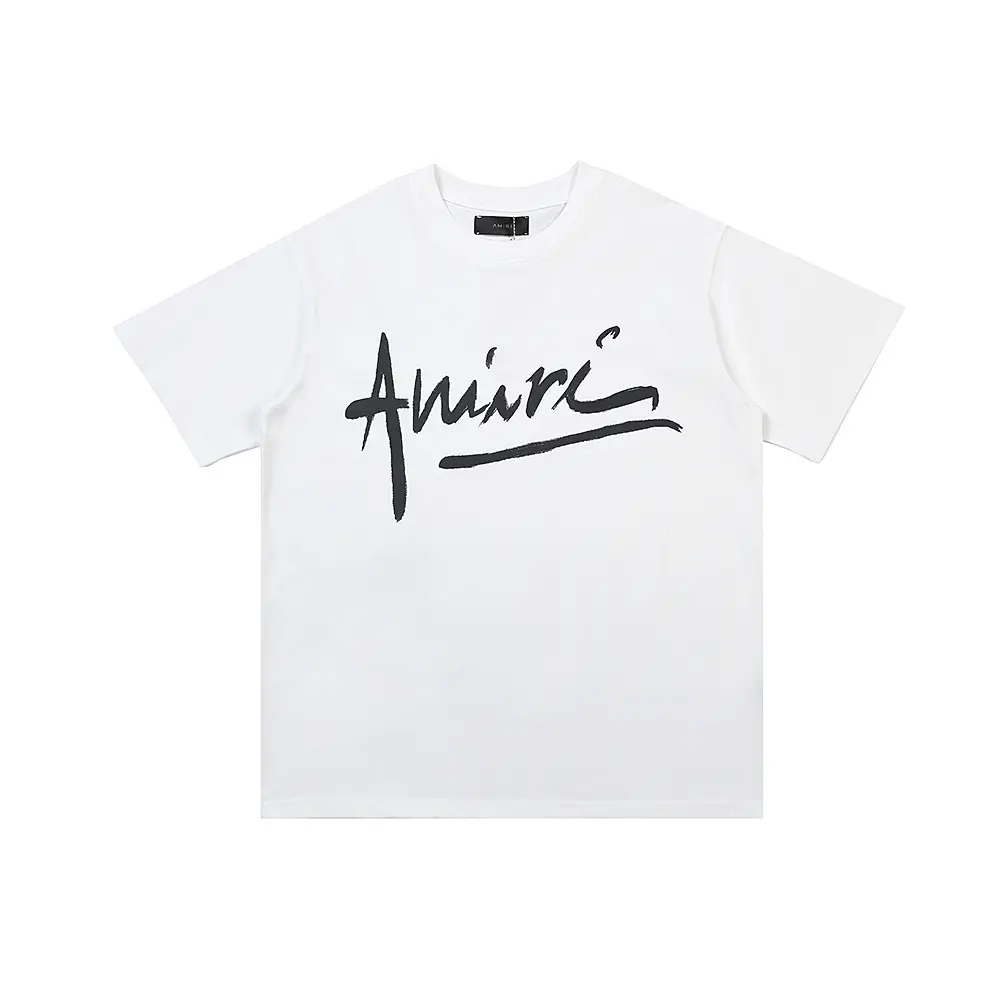138deea9 Amiri White T Shirt with Signature Logo - Image 1