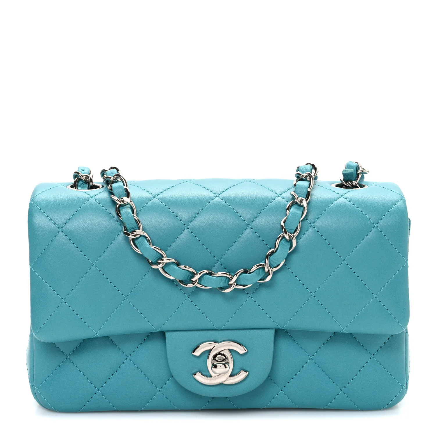 9e300f586f6d3bfe4fe6453b508cef86 Chanel Classic Light Blue Flap Bag - Image 1