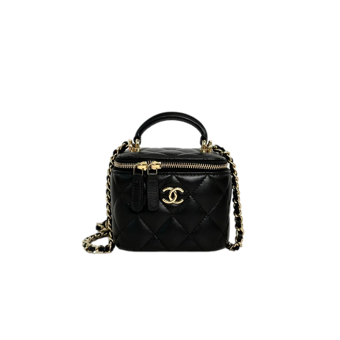 IMG_9528_22059b7a-2917-45f6-94da-72ffc5f7e269_1080x1080 Chanel Caviar Quilted Black Mini Vanity Case - Image 1