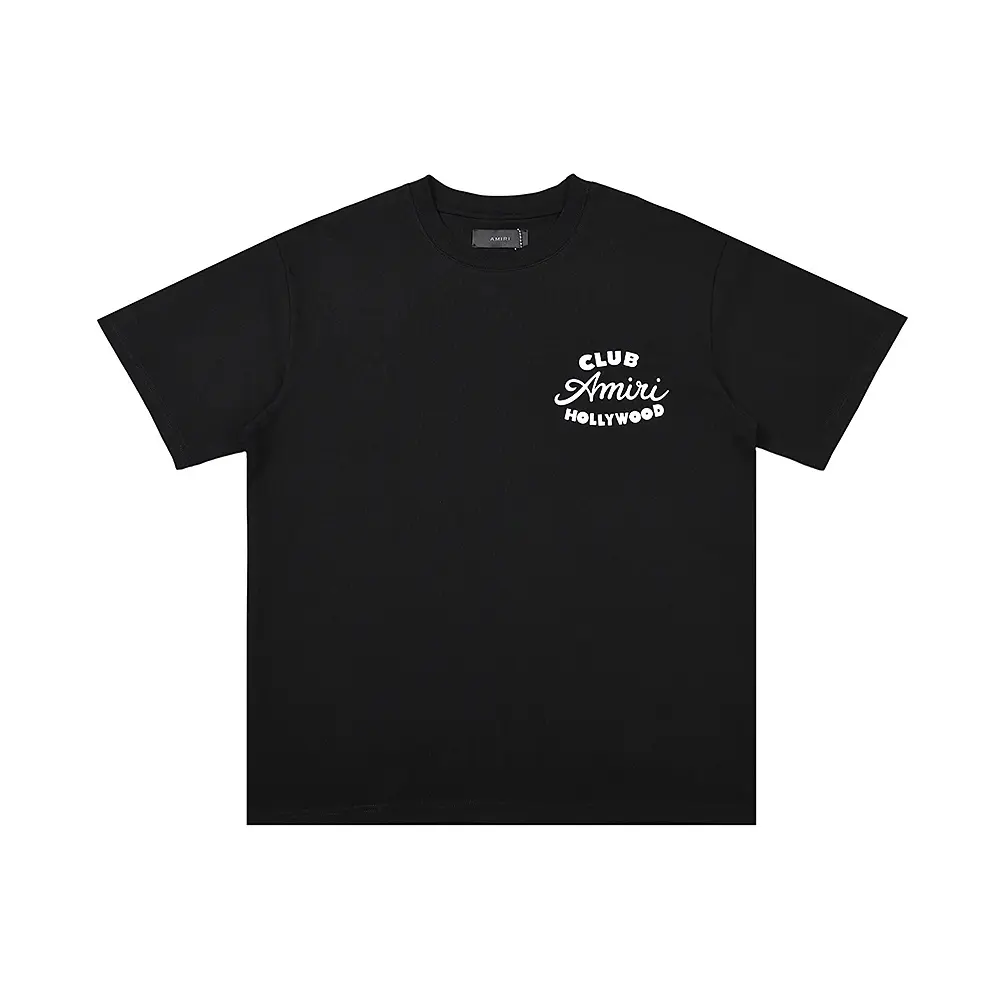 a6523695 Amiri Black T Shirt with Small Signature Logo - Image 1