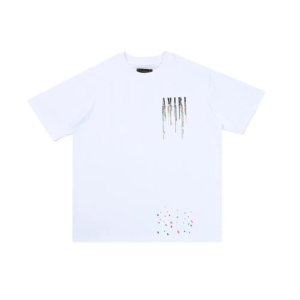 bbd698eb Amiri Terry Cloth Paint Dripping T Shirt White - Image 1