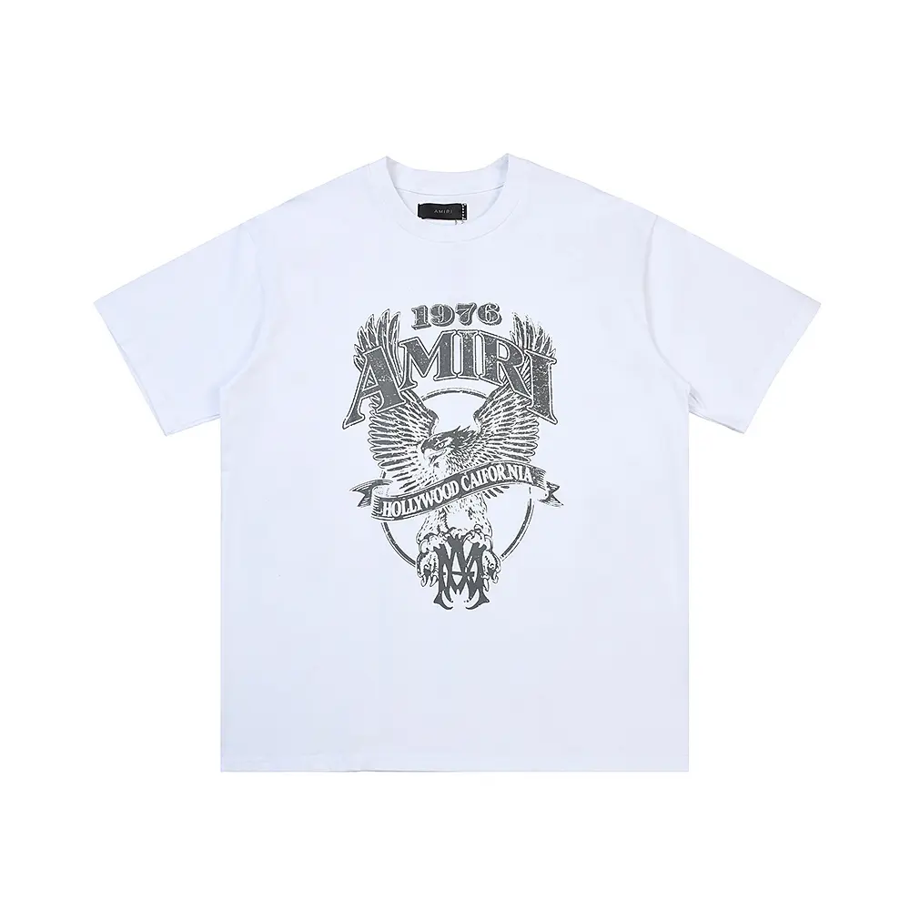 cbaac5f9 Amiri White T Shirt Royal Eagle Logo - Image 1