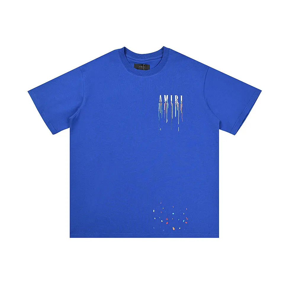 d10486b8 Amiri Terry Cloth Paint Dripping T Shirt Blue - Image 1