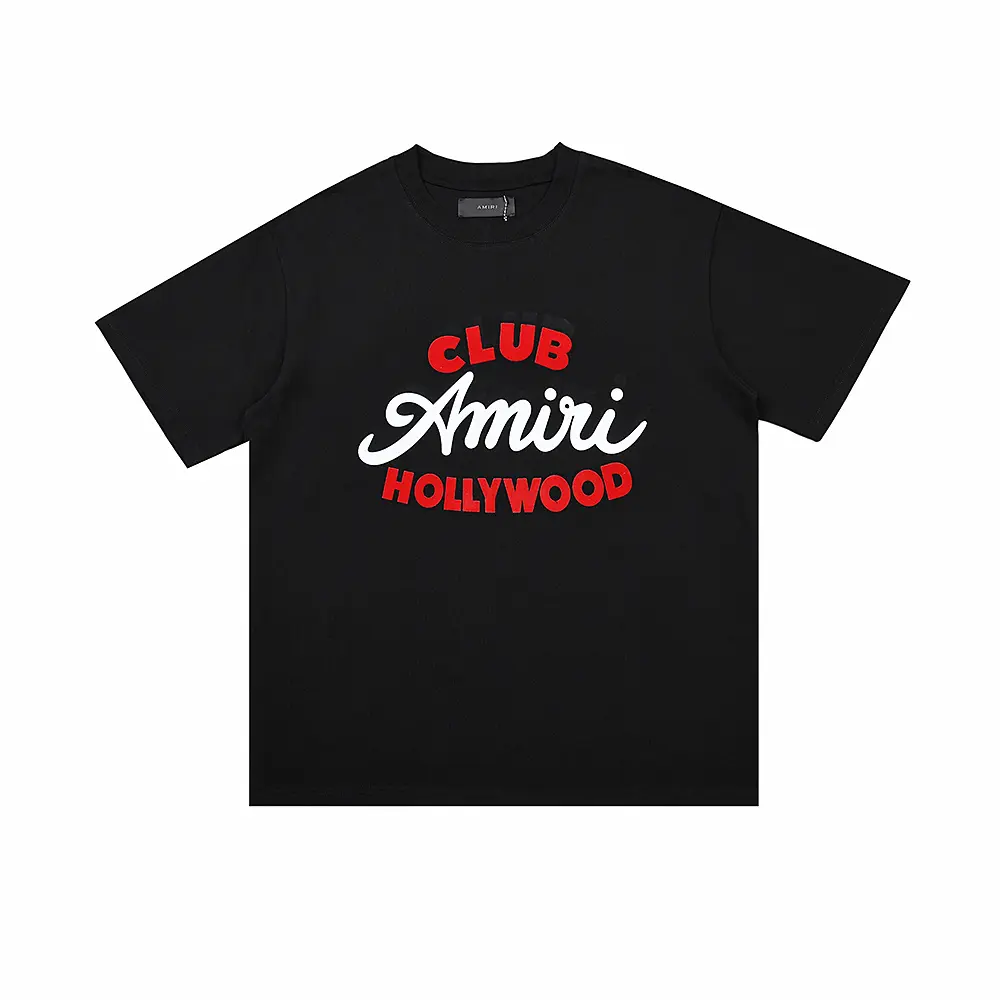 f784052b Amiri Black T Shirt Hollywood Club Monogram - Image 1