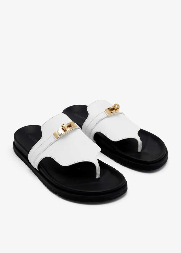 pl425223_3 Hermes Empire White Sandal - Image 1